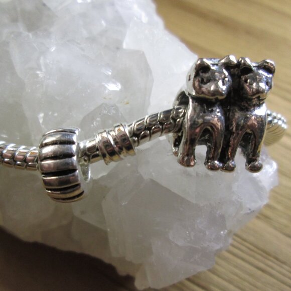 3 Pieces Special: Christmas Tree, Bonded Cats and Spacer Bead European Charms - Picture 8 of 16
